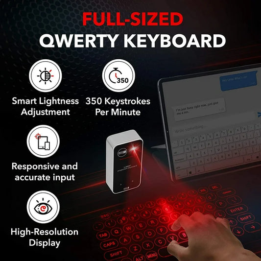 Typing Redefined, Projected  Light in Laser Projection Keyboard