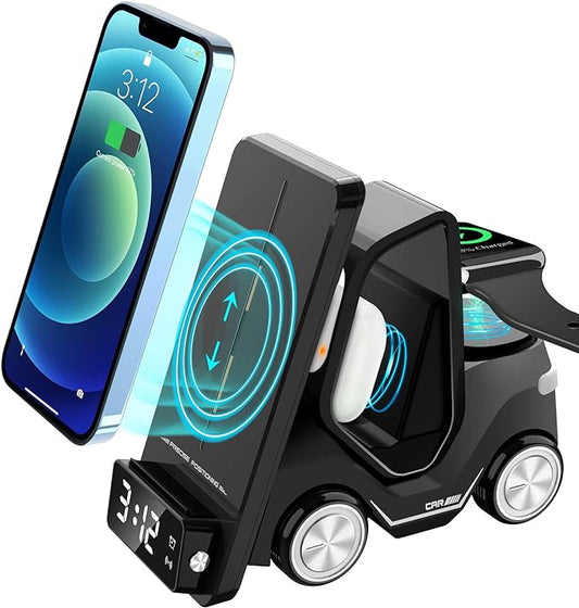 T20 Smart Wireless 5-in-1 Multi-Functional Truck Shape Charger