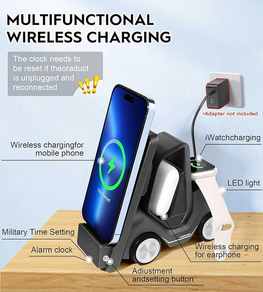 T20 Smart Wireless 5-in-1 Multi-Functional Truck Shape Charger